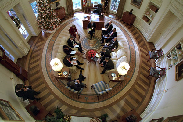 Oval Office von Oben (Wikipedia Commons)